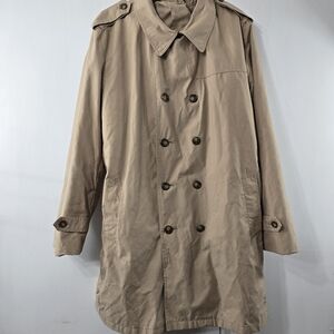 Travelsmith Packable Double Breasted Quilted Zip Out Lining Trench Coat Size XXL